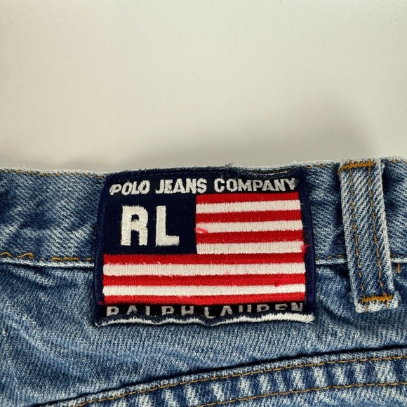 Vintage Polo Jeans Co Ralph Lauren Boys Size 10 26x26.5" Baggy Jeans - Picture 7 of 7